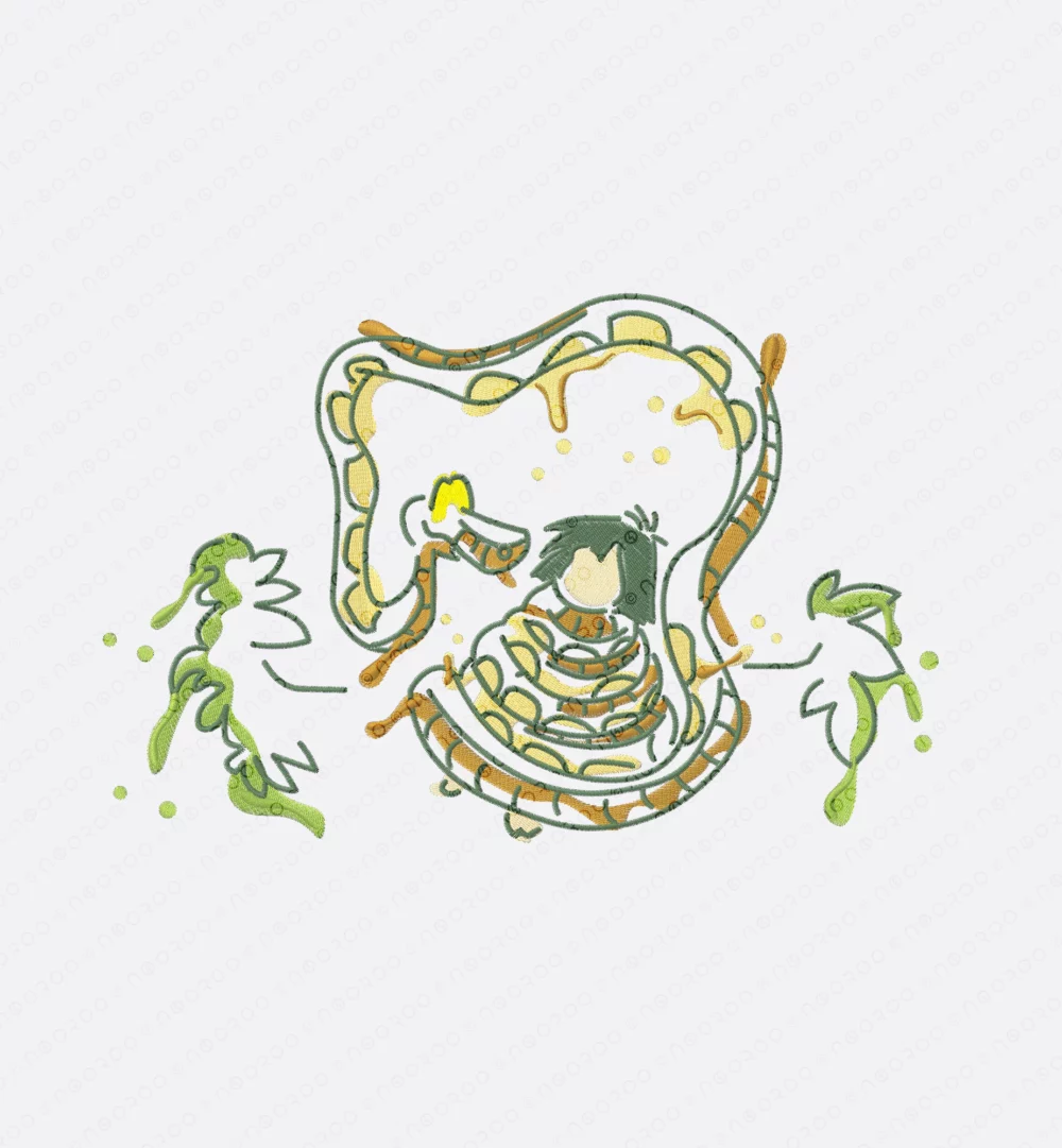T-shirt brodé | Kaa & mowgli – Image 2