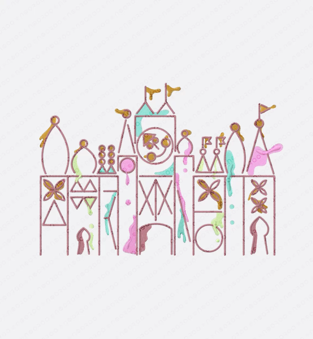 T-shirt brodé | It's a small world – Image 2